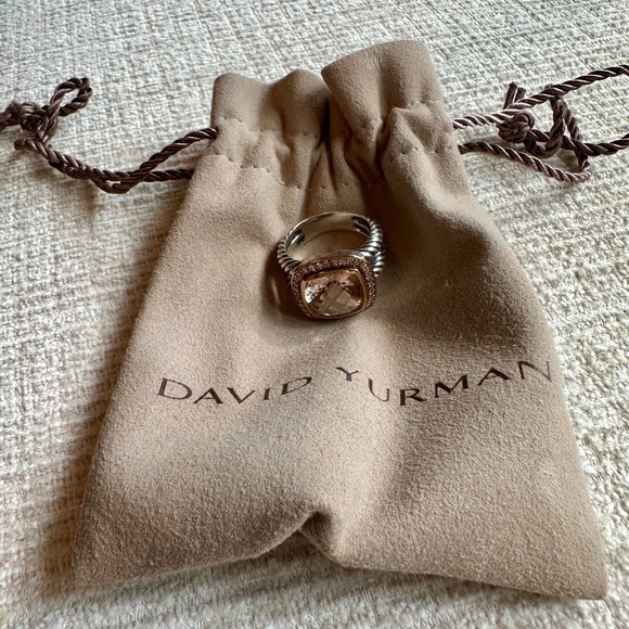 David Yurman Morganite Albion Ring 11 mm - Picture 5 of 5